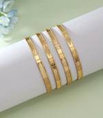 Gold color 1 set of fashion bangle size: 2.2 (plkb122gld-2.2)