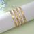 Gold color 1 set of fashion bangle size: 2.2 (plkb122gld-2.2)