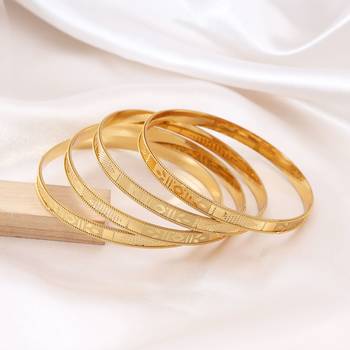 Gold color 1 set of fashion bangle size: 2.2 (plkb122gld-2.2) 2