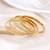 Gold color 1 set of fashion bangle size: 2.2 (plkb122gld-2.2)