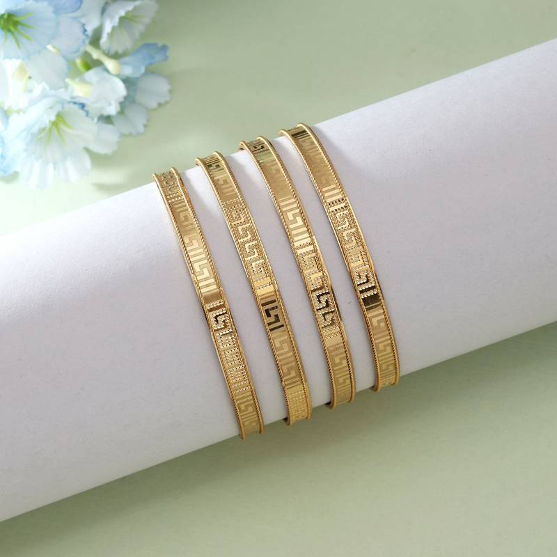 Gold color 1 set of fashion bangle size: 2.2 (plkb123gld-2.2)