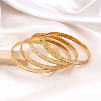 Gold color 1 set of fashion bangle size: 2.2 (plkb123gld-2.2) 2