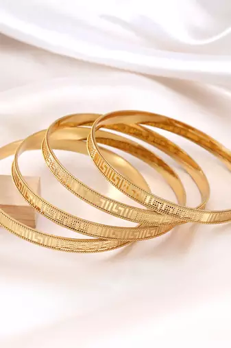 Gold color 1 set of fashion bangle size: 2.2 (plkb123gld-2.2)