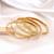 Gold color 1 set of fashion bangle size: 2.2 (plkb123gld-2.2)