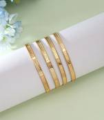 Gold color 1 set of fashion bangle size: 2.2 (plkb124gld-2.2)
