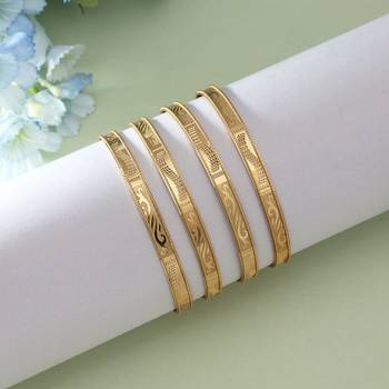 Gold color 1 set of fashion bangle size: 2.2 (plkb125gld-2.2) 1