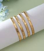 Gold color 1 set of fashion bangle size: 2.2 (plkb125gld-2.2)