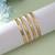 Gold color 1 set of fashion bangle size: 2.2 (plkb125gld-2.2)
