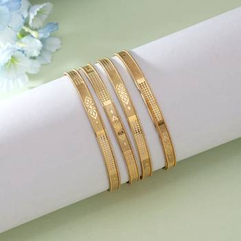 Gold color 1 set of fashion bangle size: 2.2 (plkb126gld-2.2) 1
