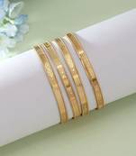 Gold color 1 set of fashion bangle size: 2.2 (plkb126gld-2.2)