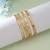 Gold color 1 set of fashion bangle size: 2.2 (plkb126gld-2.2)