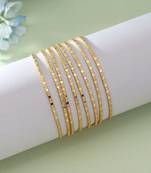 Gold color 1 set of fashion bangle size: 2.4 (plkb127gld-2.4)