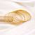 Gold color 1 set of fashion bangle size: 2.4 (plkb127gld-2.4)