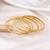 Gold color 1 set of fashion bangle size: 2.4 (plkb128gld-2.4)