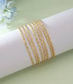 Gold color 1 set of fashion bangle size: 2.4 (plkb129gld-2.4)