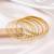Gold color 1 set of fashion bangle size: 2.4 (plkb129gld-2.4)