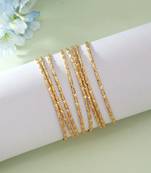 Gold color 1 set of fashion bangle size: 2.4 (plkb131gld-2.4)