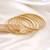 Gold color 1 set of fashion bangle size: 2.4 (plkb131gld-2.4)