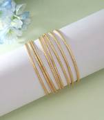 Gold color 1 set of fashion bangle size: 2.4 (plkb132gld-2.4)
