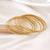 Gold color 1 set of fashion bangle size: 2.4 (plkb132gld-2.4)