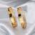 Gold color 1 pair of fashion bangle size: 2.4 (plkb133gld-2.4)