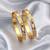 Gold color 1 pair of fashion bangle size: 2.4 (plkb136gld-2.4)