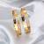 Gold color 1 pair of fashion bangle size: 2.4 (plkb139gld-2.4)