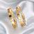 Gold color 1 pair of fashion bangle size: 2.4 (plkb143gld-2.4)