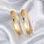 Gold color 1 pair of fashion bangle size: 2.4 (plkb144gld-2.4)