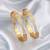 Gold color 1 pair of fashion bangle size: 2.4 (plkb148gld-2.4)