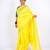 lemon yellow zari work, maheshwari tusser silk blend bhagalpuri ethnic saree with unstitched blouse