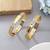 Gold color 1 pair of fashion bangle size: 2.4 (plkb152gld-2.4)