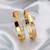 Gold color 1 pair of fashion bangle size: 2.4 (plkb152gld-2.4)