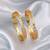 Gold color 1 pair of fashion bangle size: 2.4 (plkb153gld-2.4)