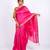 pink zari work, maheshwari tusser silk blend bhagalpuri ethnic saree with unstitched blouse