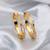 Gold color 1 pair of fashion bangle size: 2.4 (plkb154gld-2.4)