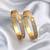 Gold color 1 pair of fashion bangle size: 2.4 (plkb155gld-2.4)