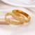 Gold color 1 pair of fashion bangle size: 2.4 (plkb157gld-2.4)