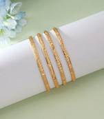 Gold color 1 set of fashion bangle size: 2.4 (plkb158gld-2.4)