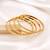 Gold color 1 set of fashion bangle size: 2.4 (plkb158gld-2.4)