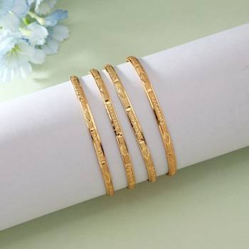 Gold color 1 set of fashion bangle size: 2.4 (plkb159gld-2.4) 1