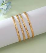 Gold color 1 set of fashion bangle size: 2.4 (plkb159gld-2.4)