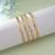 Gold color 1 set of fashion bangle size: 2.4 (plkb159gld-2.4)