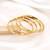 Gold color 1 set of fashion bangle size: 2.4 (plkb159gld-2.4)