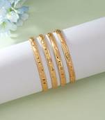 Gold color 1 set of fashion bangle size: 2.4 (plkb160gld-2.4)