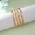 Gold color 1 set of fashion bangle size: 2.4 (plkb160gld-2.4)