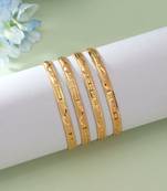Gold color 1 set of fashion bangle size: 2.4 (plkb161gld-2.4)