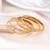 Gold color 1 set of fashion bangle size: 2.4 (plkb162gld-2.4)