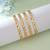 Gold color 1 set of fashion bangle size: 2.4 (plkb163gld-2.4)