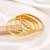 Gold color 1 set of fashion bangle size: 2.4 (plkb163gld-2.4)